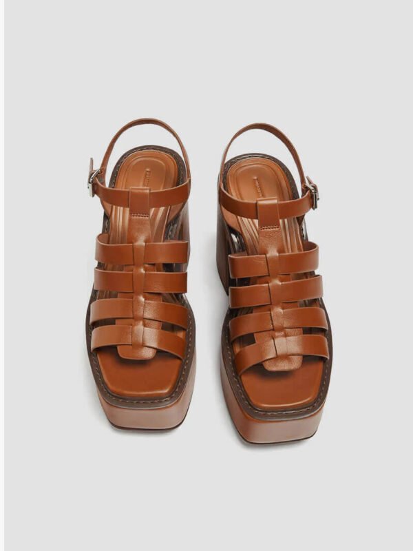 Platform cage sandals